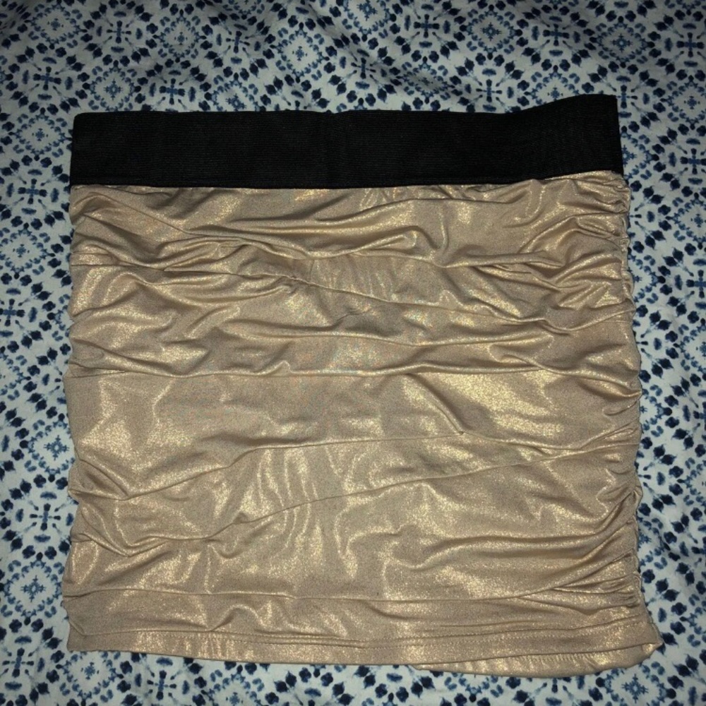 GOLD PENCIL SKIRT